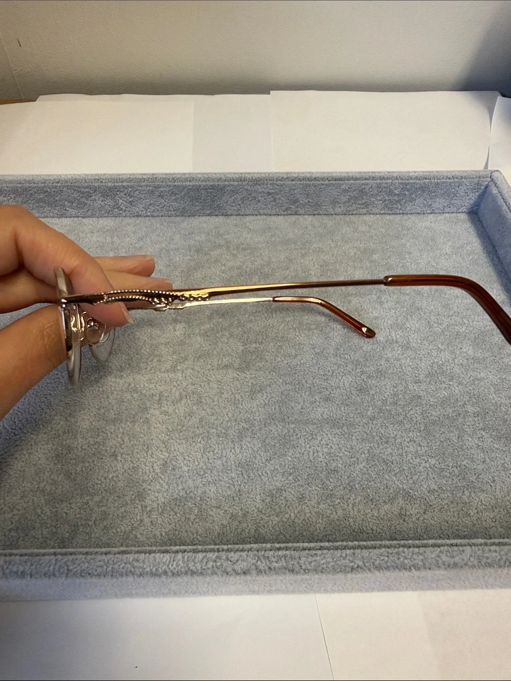 NWOT Caravaggio Lorre Oval Metal Eyeglasses in Brown/Bronze Eyesize 52